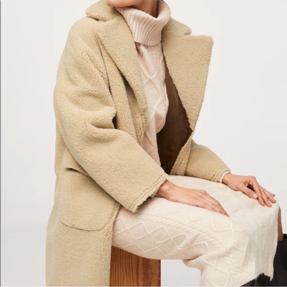 Mango Reversible Suede/Shearling Coat - Picture 7 of 15